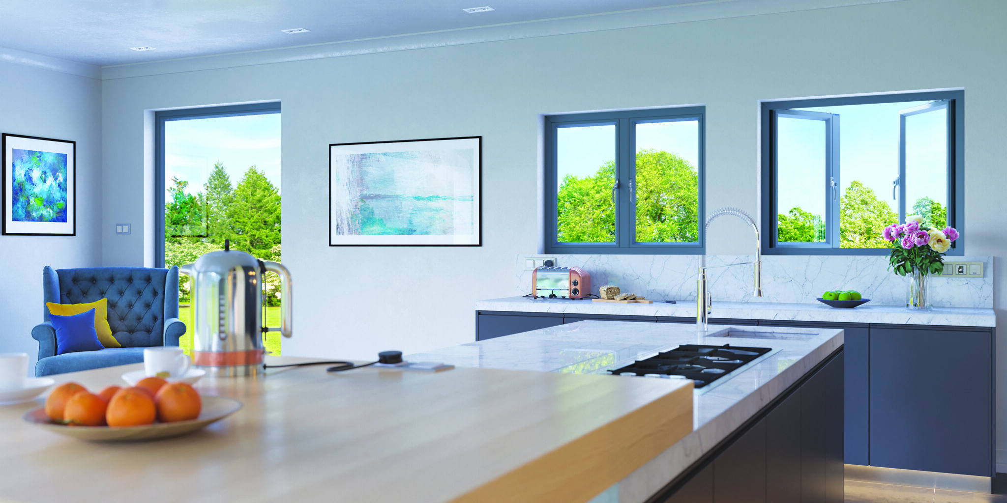 Origin French window in Anthracite Grey