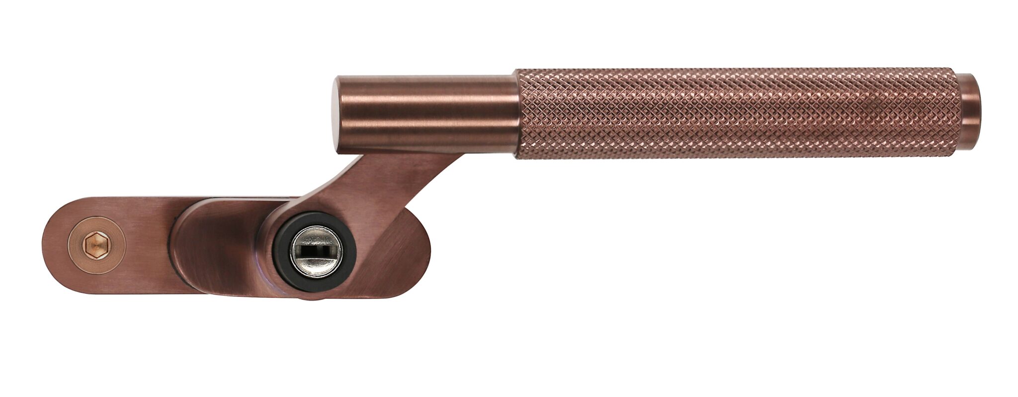 Origin Signature Knurled window handle in Brushed Bronze